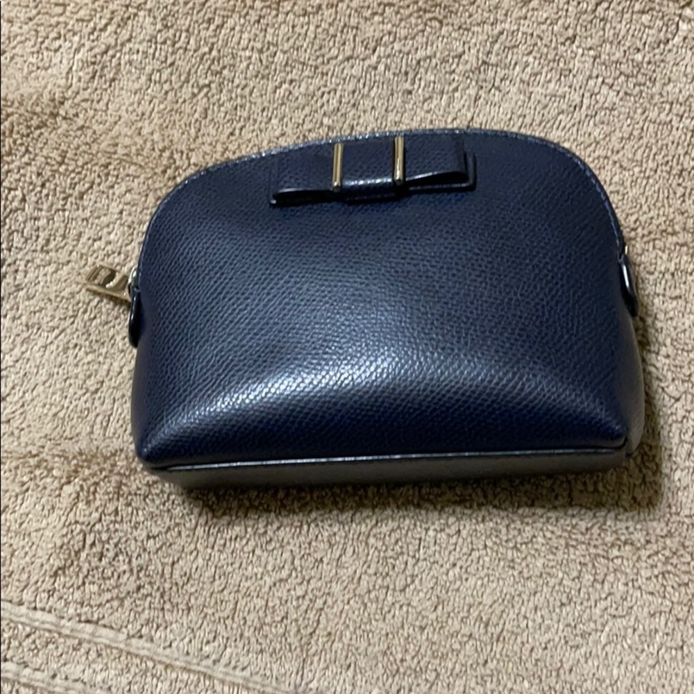 Coach Navy Make Up Bag EUC